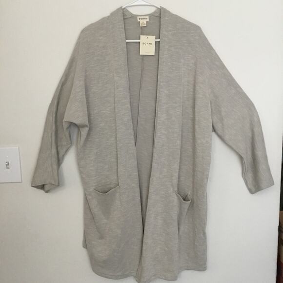 NWT DONNI. OSFA plus ribbed sweater coat cardigan One size. - Picture 1 of 6